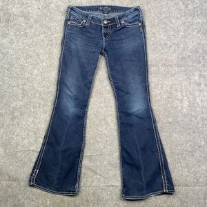 Silver Jeans Frances 22 Dark Wash Flare Jeans Size 29 x 31 Western (30x30)